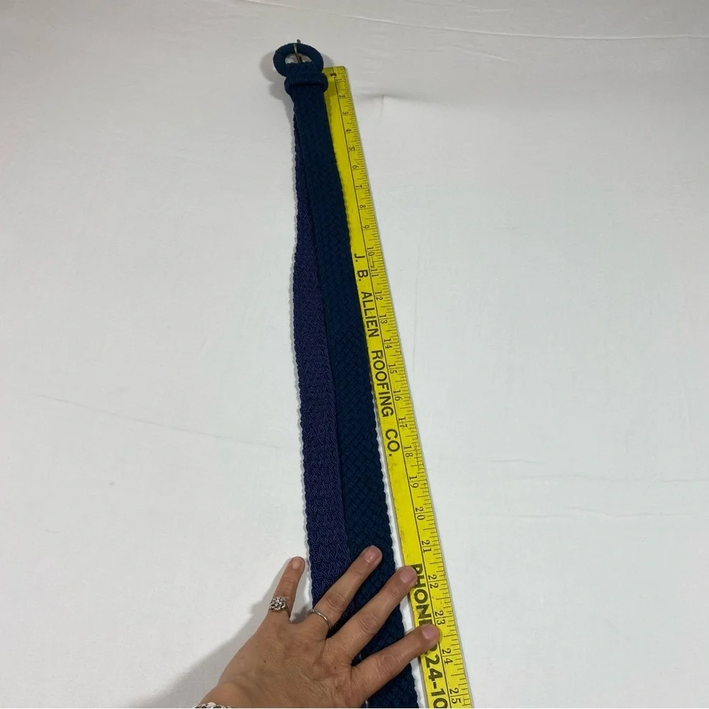 Liz Claiborne Navy Braided Belt Set of 2 Navy Belts Large unisex Belts